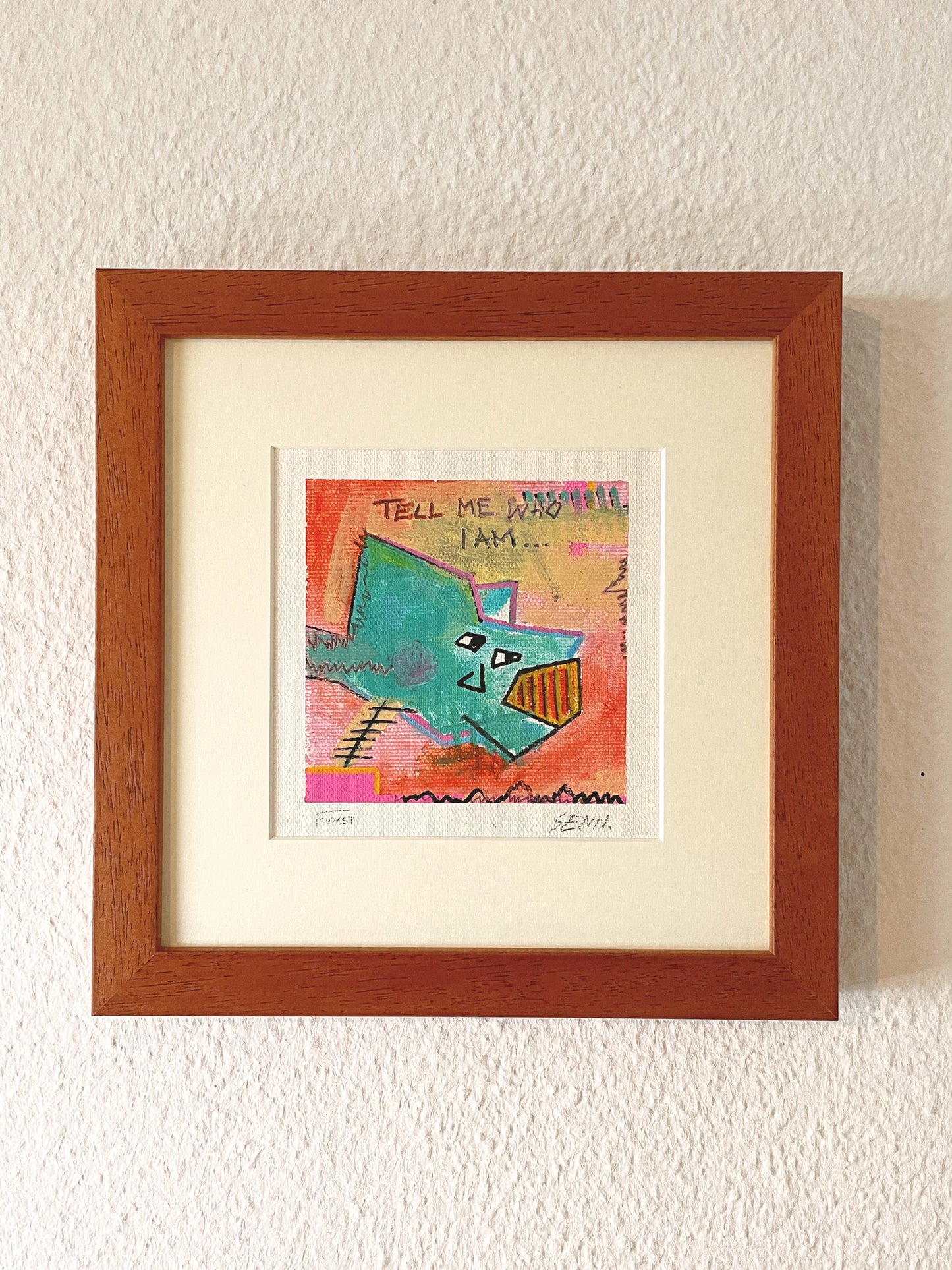 WHO | 13x13cm | gerahmt