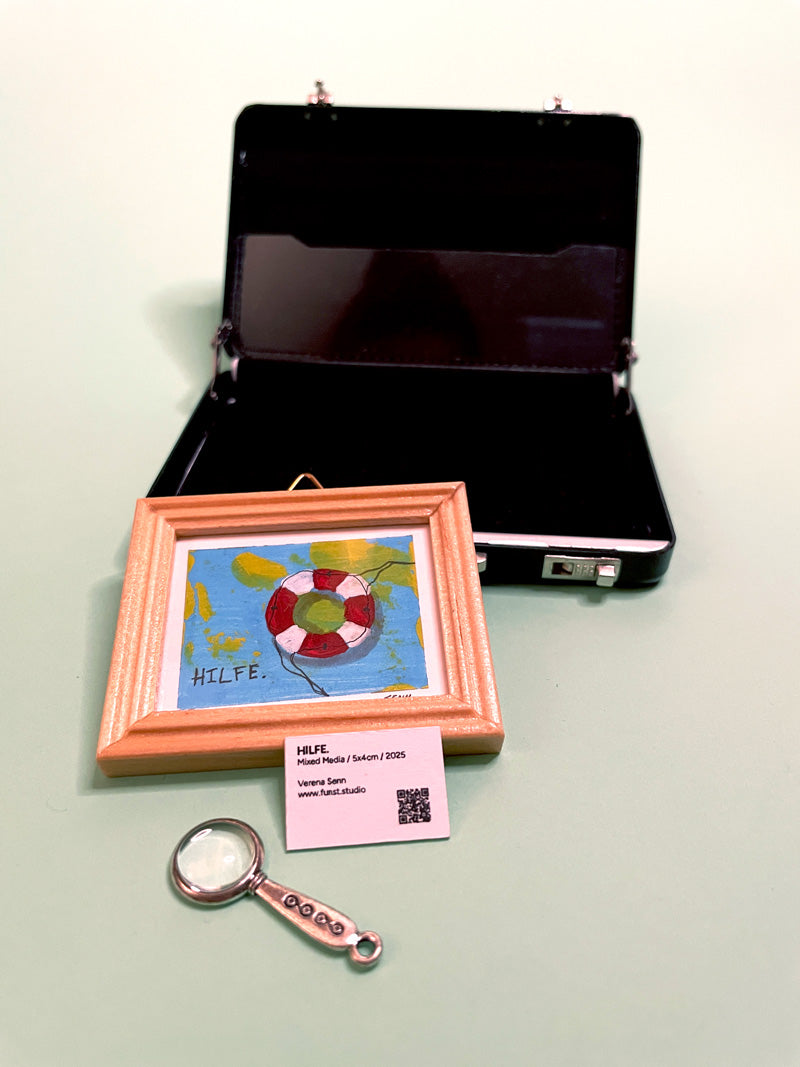 HILFE | 5x4cm | Miniatur-Kunstwerk