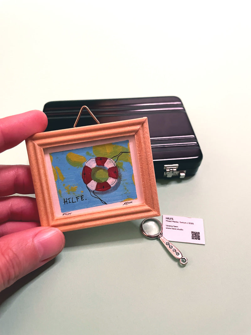 HILFE | 5x4cm | Miniatur-Kunstwerk