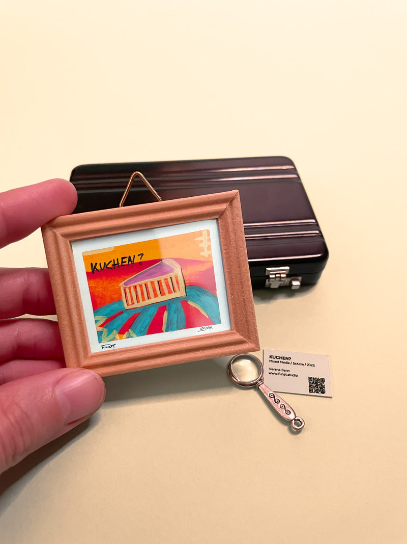 KUCHEN? | 5x4cm | Miniatur-Kunstwerk