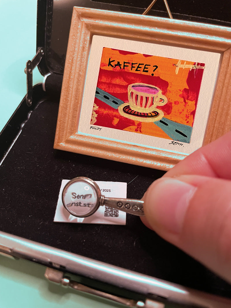 KAFFEE? | 5x4cm | Miniatur-Kunstwerk
