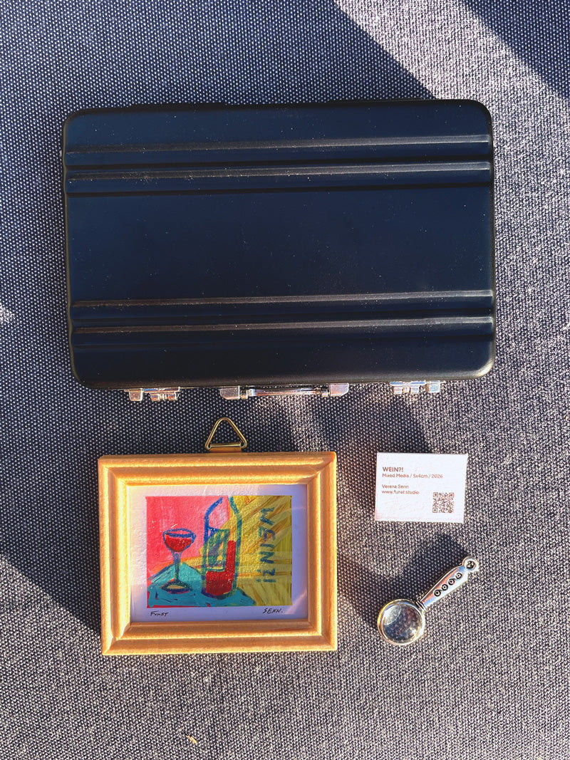 WEIN?! | 5x4cm | Miniatur-Kunstwerk