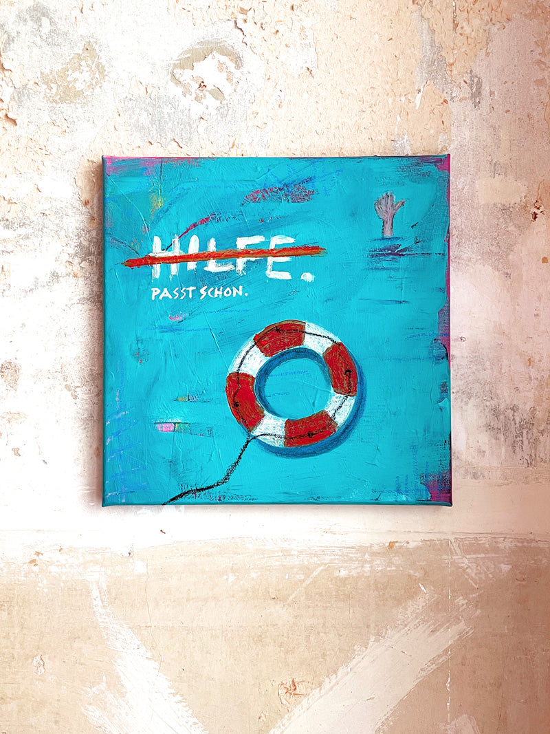 PASST SCHON | Mixed Media auf Leinwand | 30x30cm