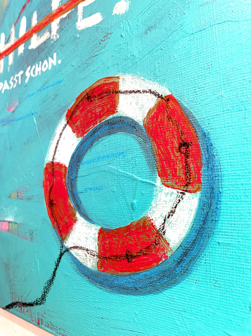 PASST SCHON | Mixed Media auf Leinwand | 30x30cm