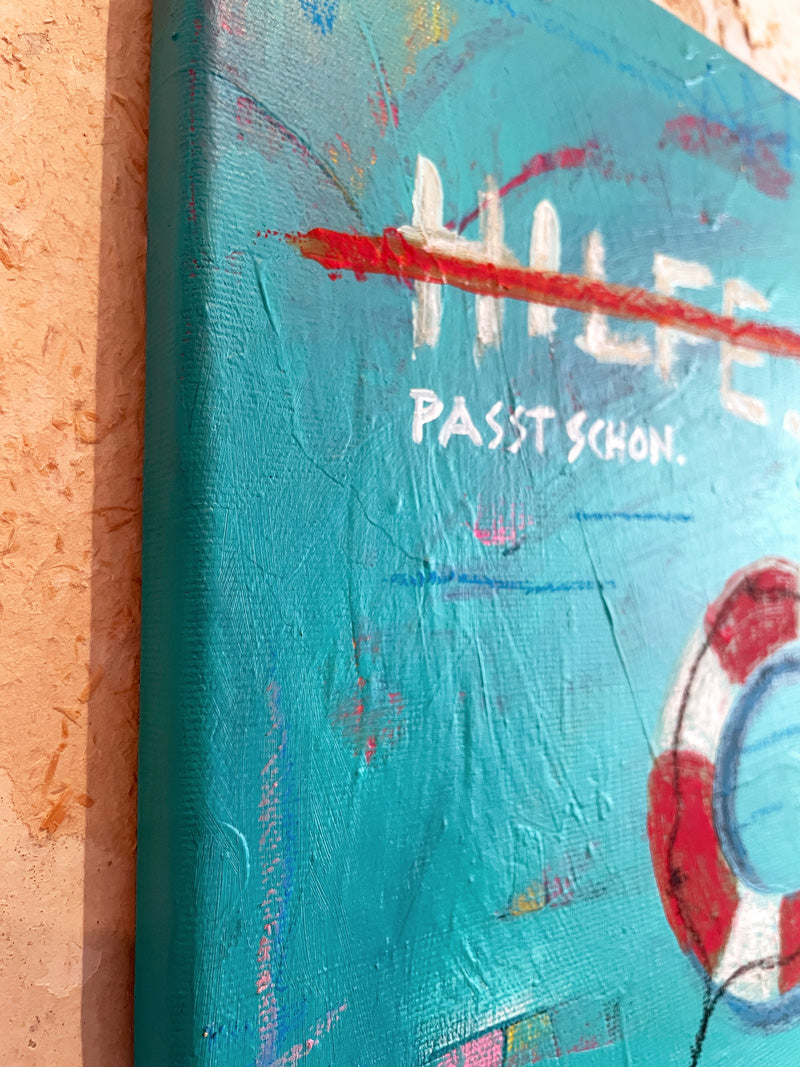 PASST SCHON | Mixed Media auf Leinwand | 30x30cm