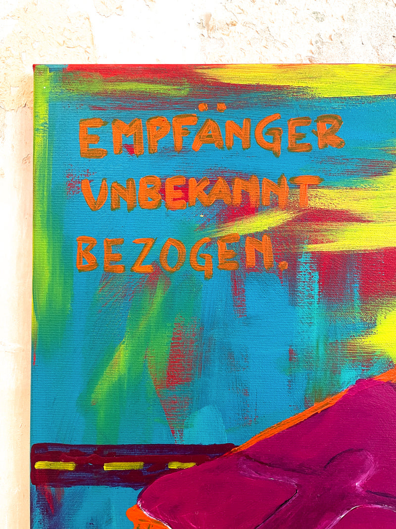 UNBEKANNT BEZOGEN | Acryl auf Leinwand | 50x50cm