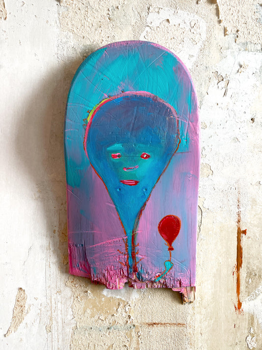 BALLON HUNTER | Mixed Media | Handpainted Skatedeck