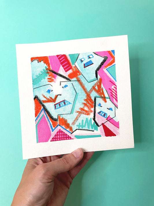 KIRMESKOPF | 16x16cm | gerahmt