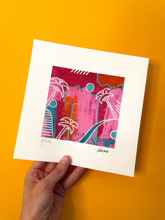 PALMTREES 1 | 20x20cm | gerahmt