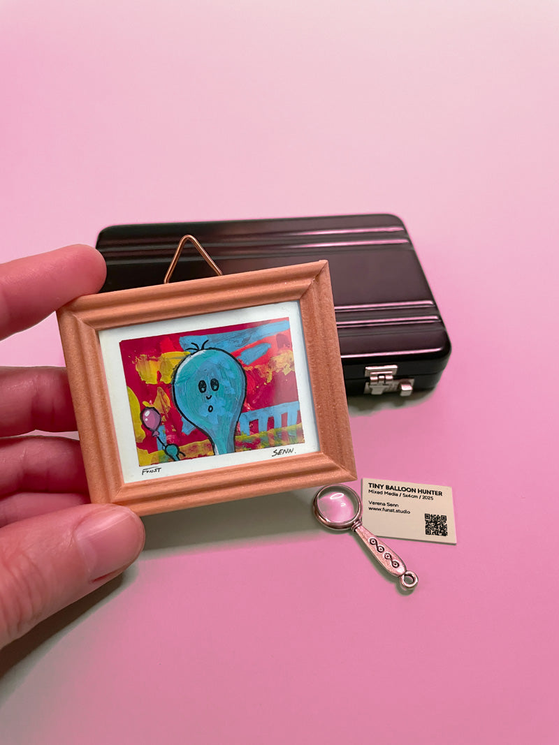 TINY BALLONHUNTER | 5x4cm | Miniatur-Kunstwerk
