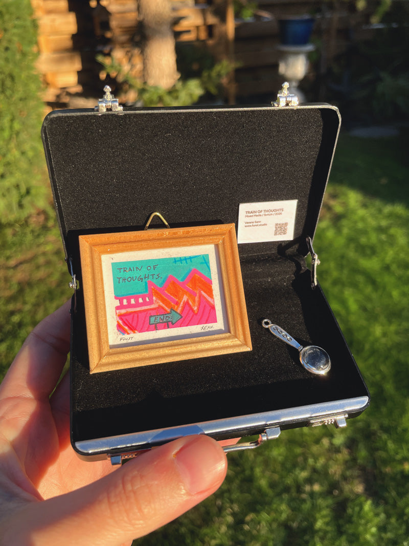 TRAIN OF THOUGHTS | 5x4cm | Miniatur-Kunstwerk