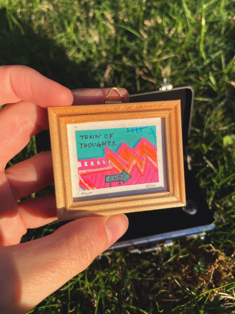 TRAIN OF THOUGHTS | 5x4cm | Miniatur-Kunstwerk
