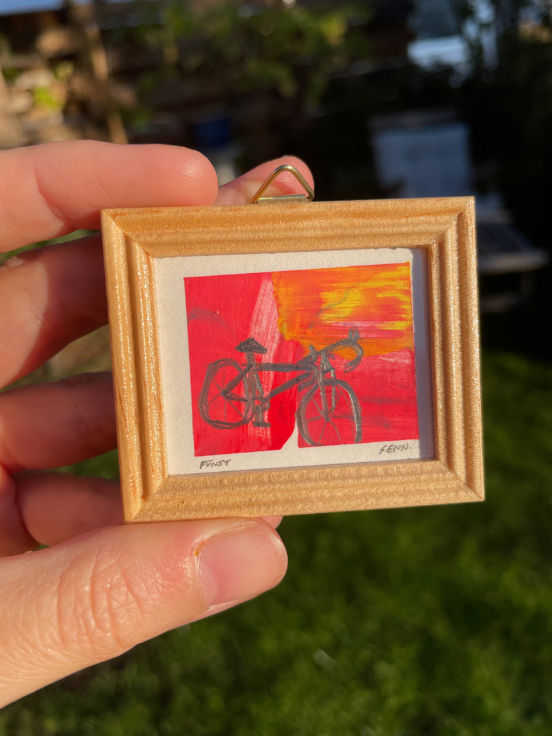 GEFÜHLE FÜR MEIN FAHRRAD | 5x4cm | Miniatur-Kunstwerk