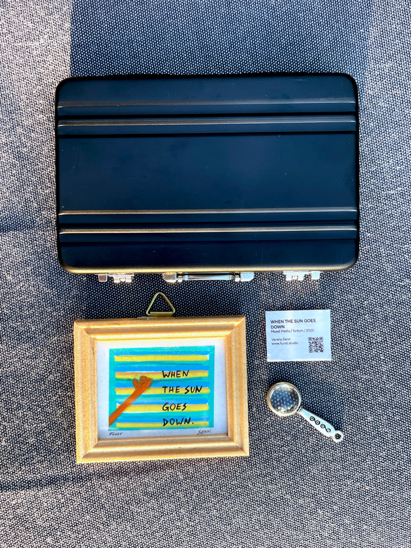 WHEN THE SUN GOES DOWN | 5x4cm | Miniatur-Kunstwerk