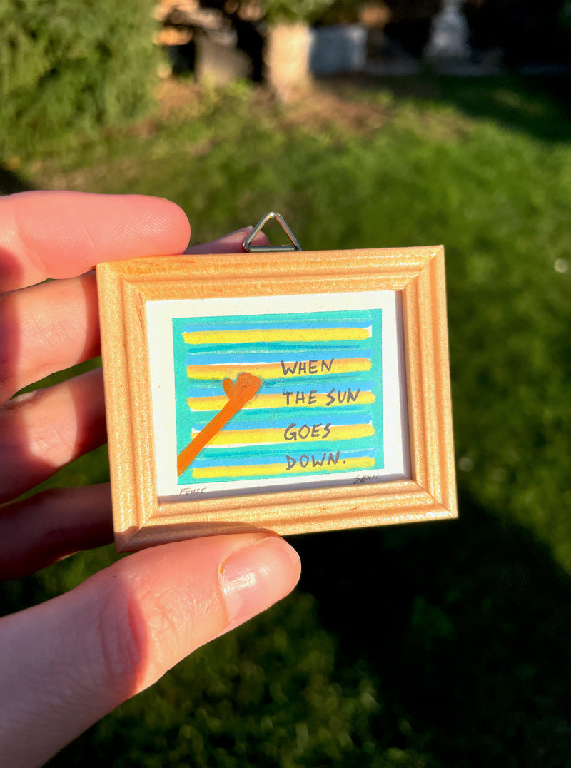 WHEN THE SUN GOES DOWN | 5x4cm | Miniatur-Kunstwerk