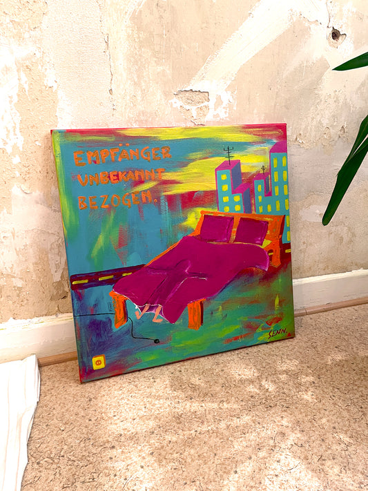 UNBEKANNT BEZOGEN | Acryl auf Leinwand | 50x50cm