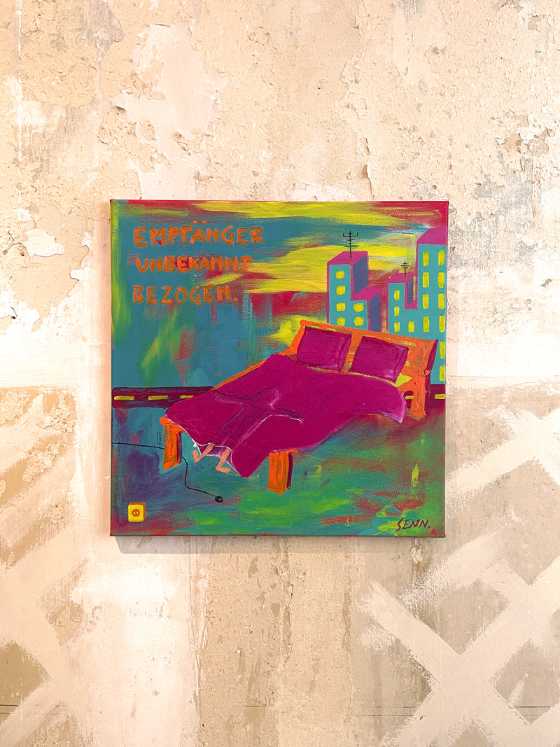 UNBEKANNT BEZOGEN | Acryl auf Leinwand | 50x50cm