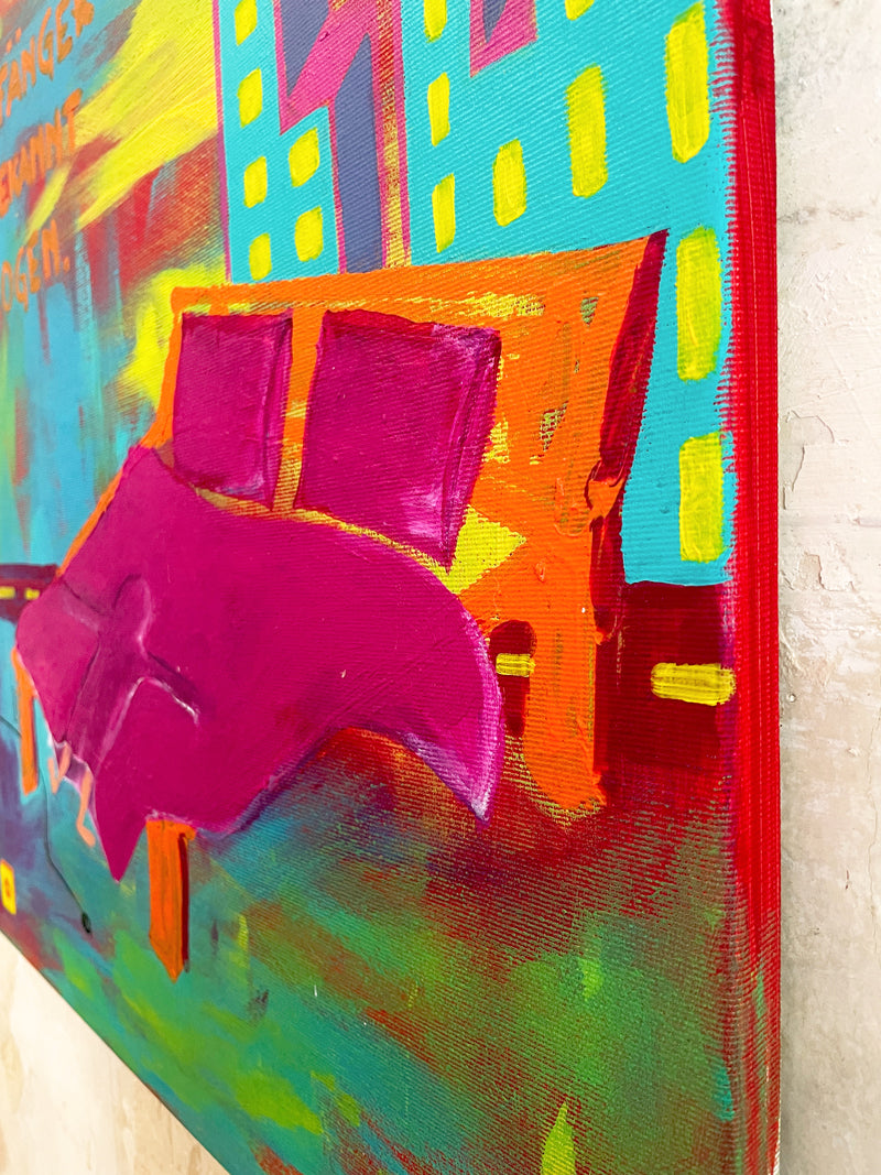 UNBEKANNT BEZOGEN | Acryl auf Leinwand | 50x50cm